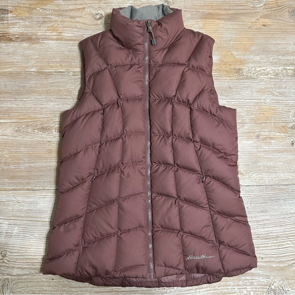 Eddie Bauer Women's Down Filled Quilted Puffer Vest in Dusty Rose Sz S